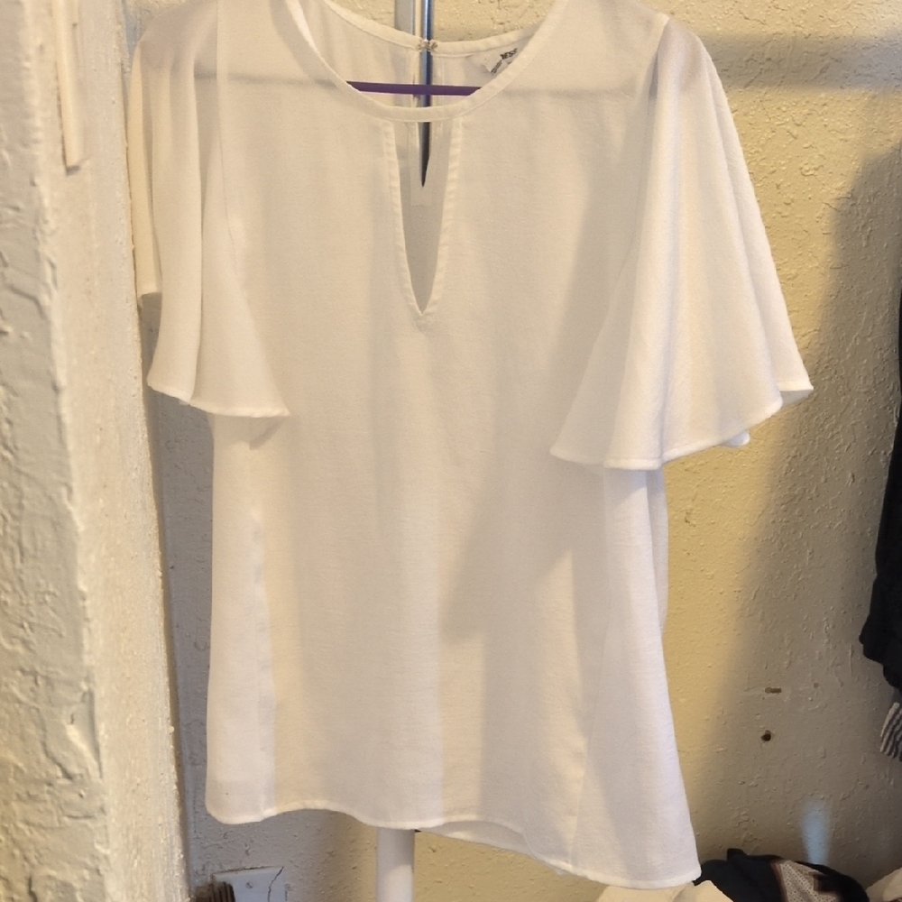Elegant White Women's Top + Floral Top